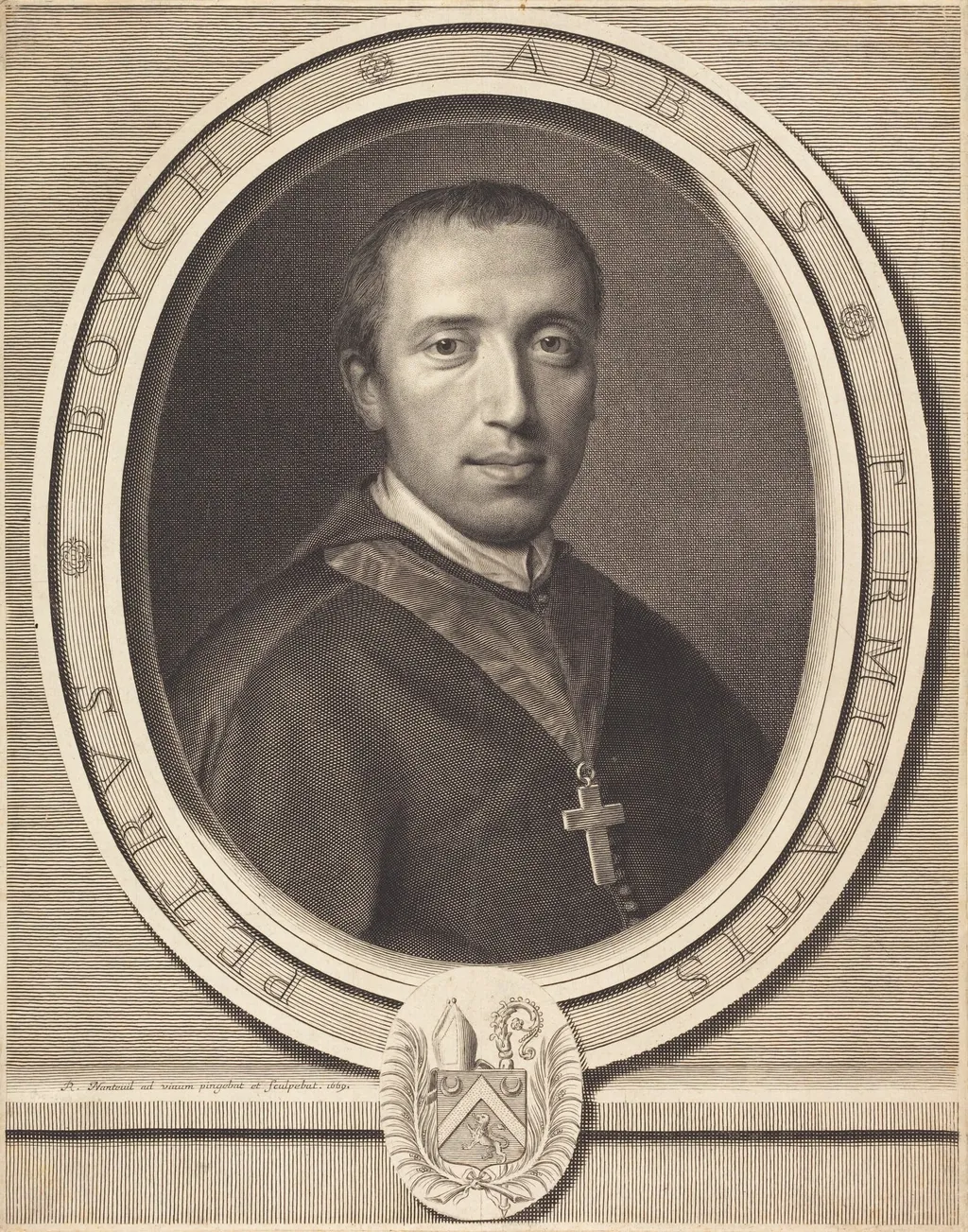 Pierre Bouchu, by Robert Nanteuil, ink, 1669