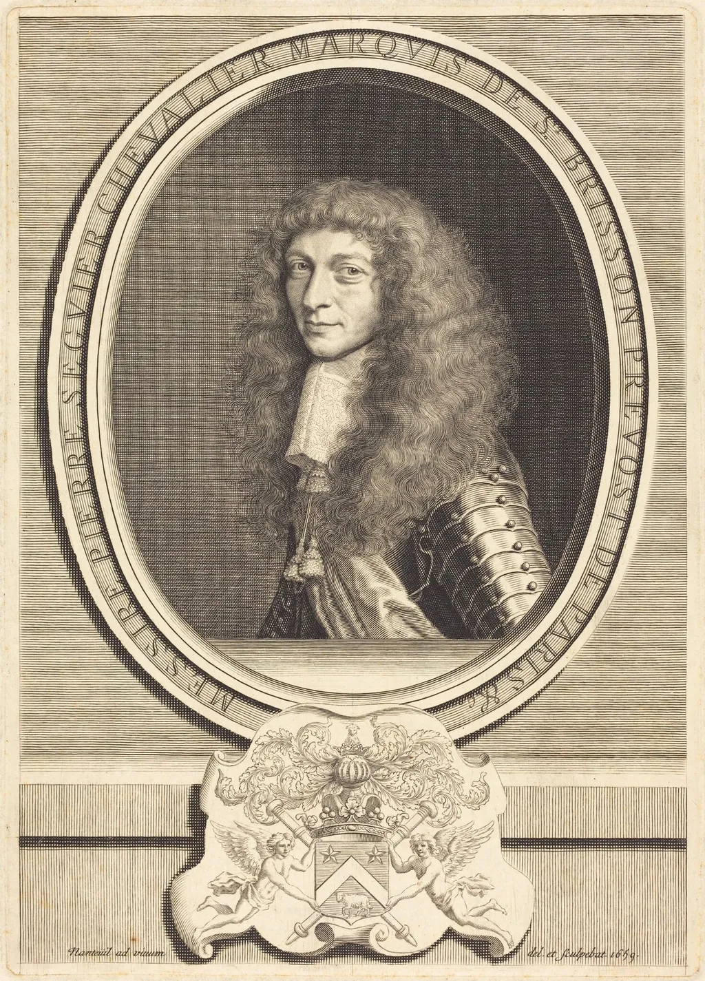 Pierre Seguier, Marquis de Saint-Brisson, by Robert Nanteuil, ink, 1650