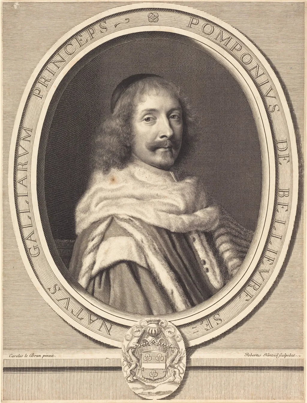Pompone II de Bellievre, by Robert Nanteuil, ink, 1657