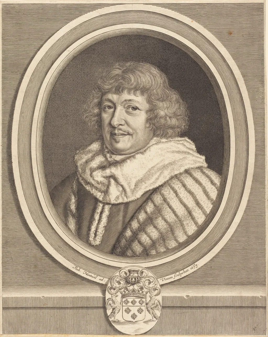 Rene, Marquis de Maisons, by Robert Nanteuil, ink, 1653