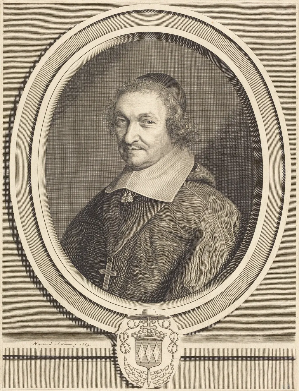 Victor Bouthillier, by Robert Nanteuil, ink, 1659