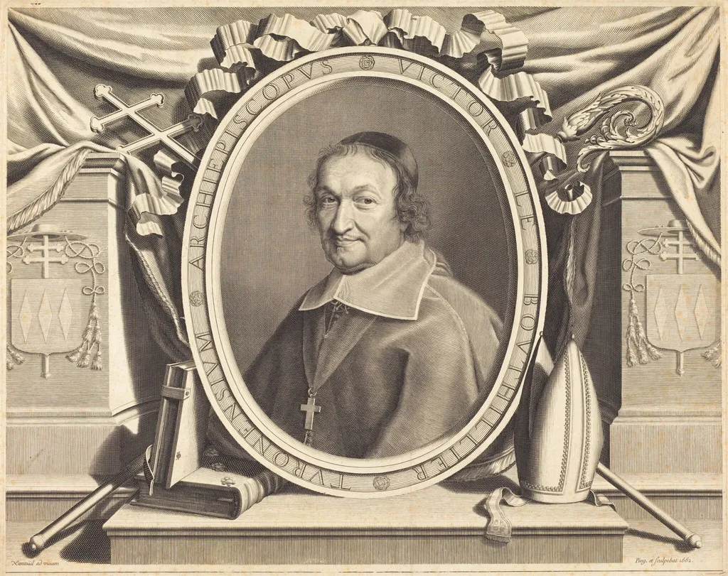 Victor Bouthillier, by Robert Nanteuil, ink, 1662