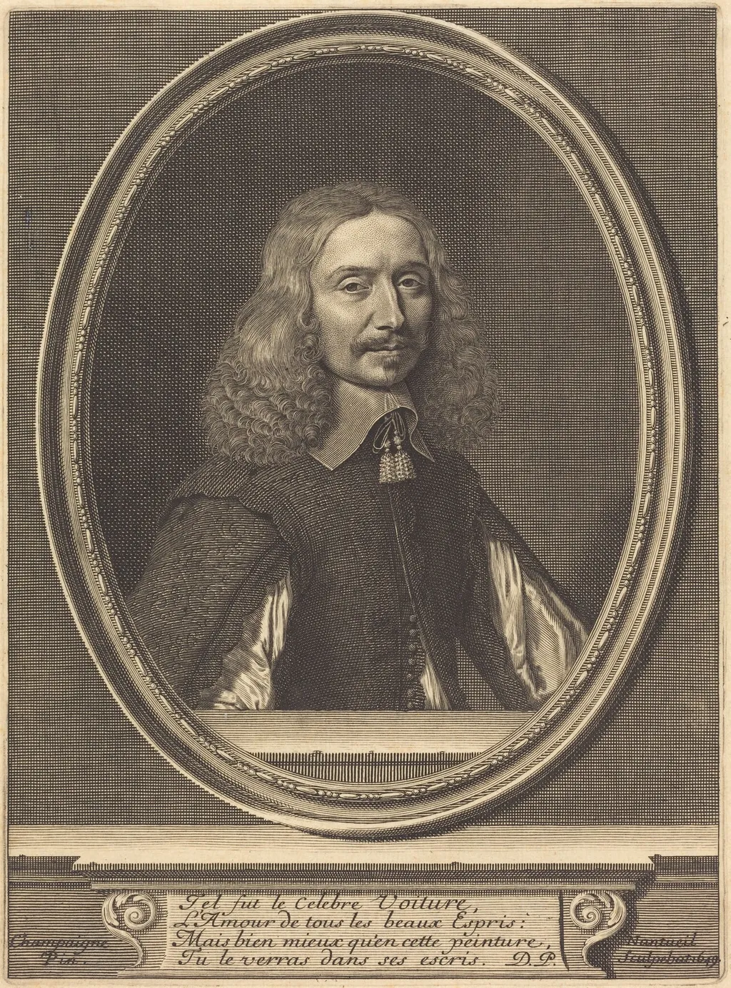 Vincent Voiture, by Robert Nanteuil, ink, 1649