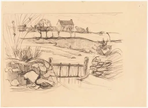 Gate to the Farmhouse, Pont-Aven, by Robert Polhill Bevan