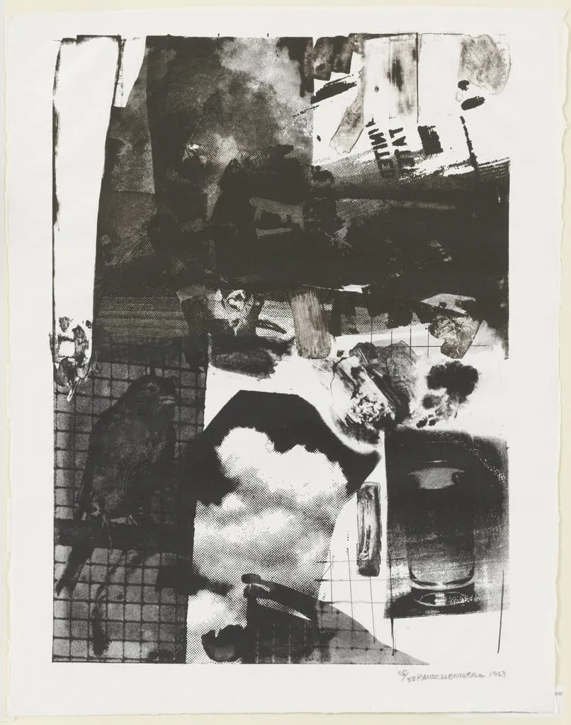 Untitled, by Robert Rauschenberg, ink, 1963