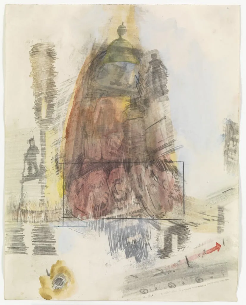Untitled, by Robert Rauschenberg, watercolor, 1960