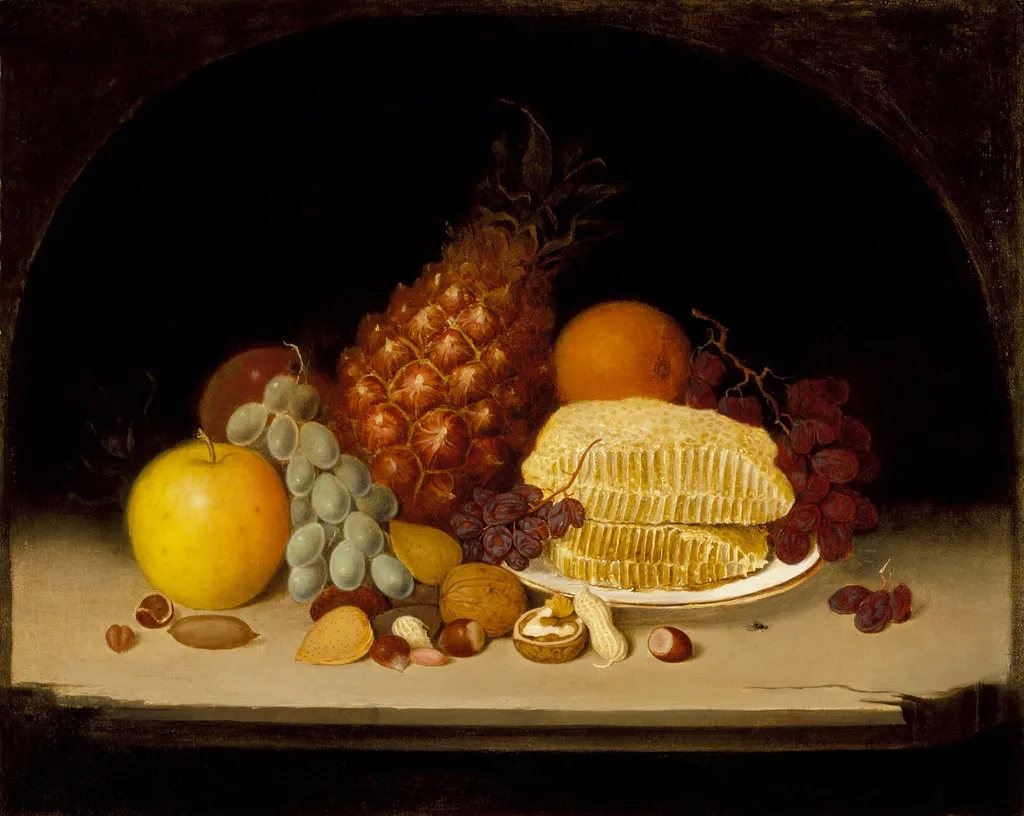 Still Life, by Robert S. Duncanson, oil, 1849