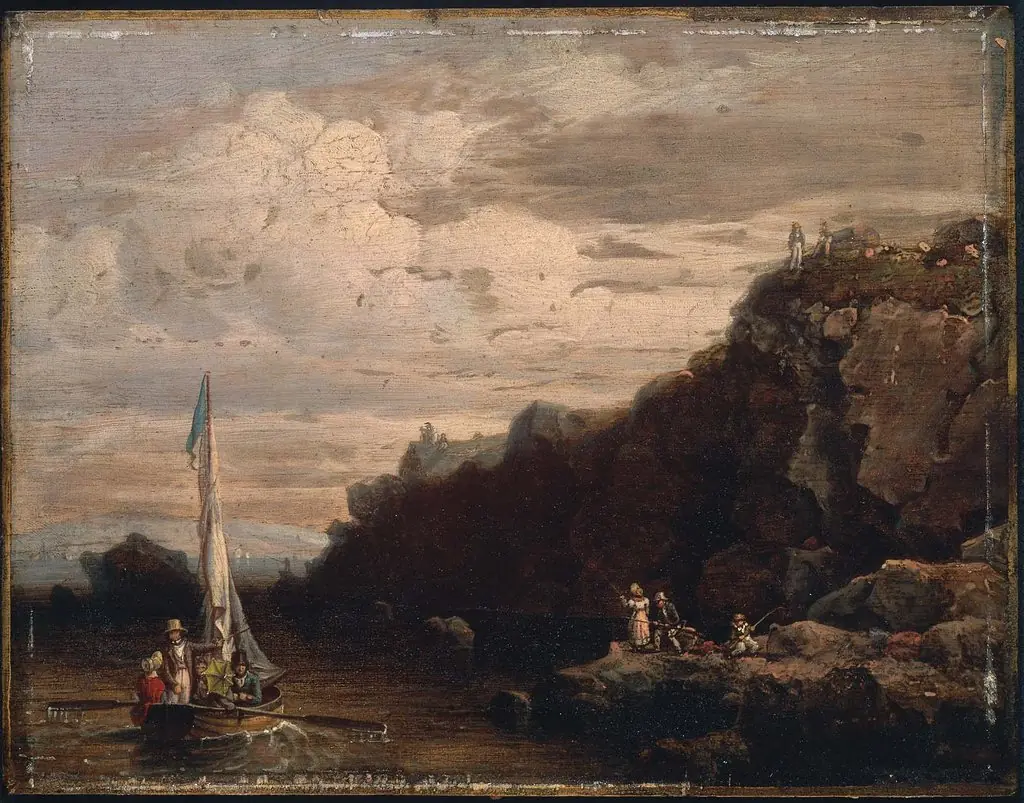 Rocks at Nahant, Swallow's Cove, by Robert Salmon