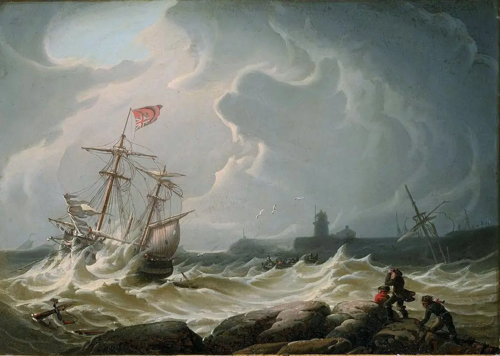 Ship in Storm, by Robert Salmon