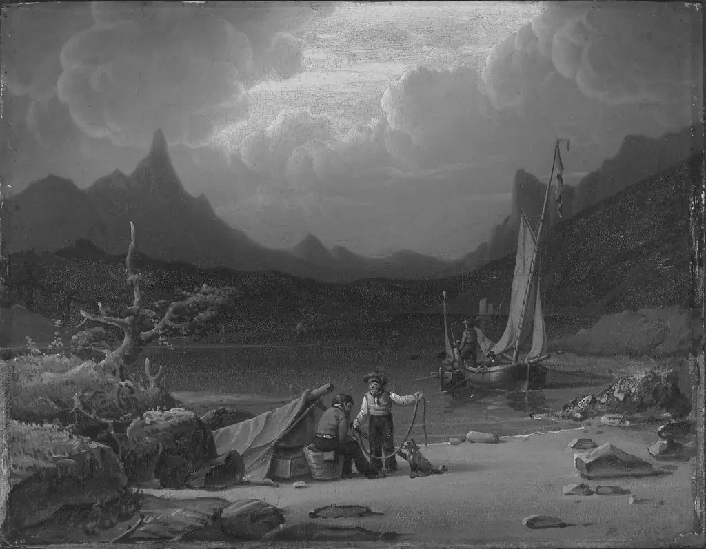 Shore and Figures, by Robert Salmon