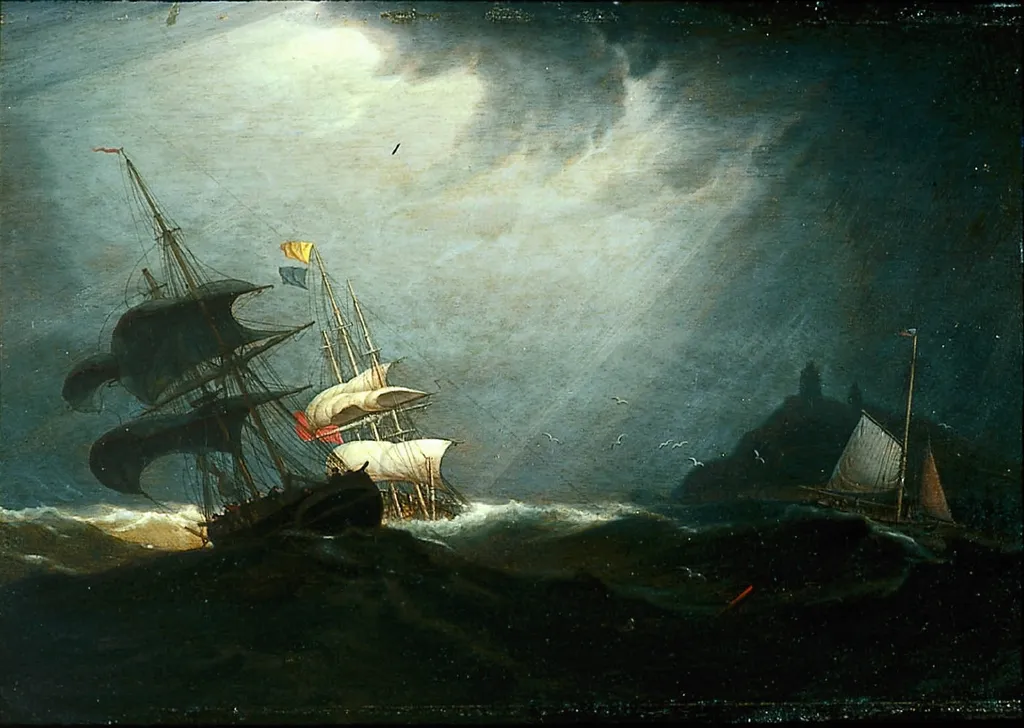 Storm at Sea, by Robert Salmon, oil, 1840