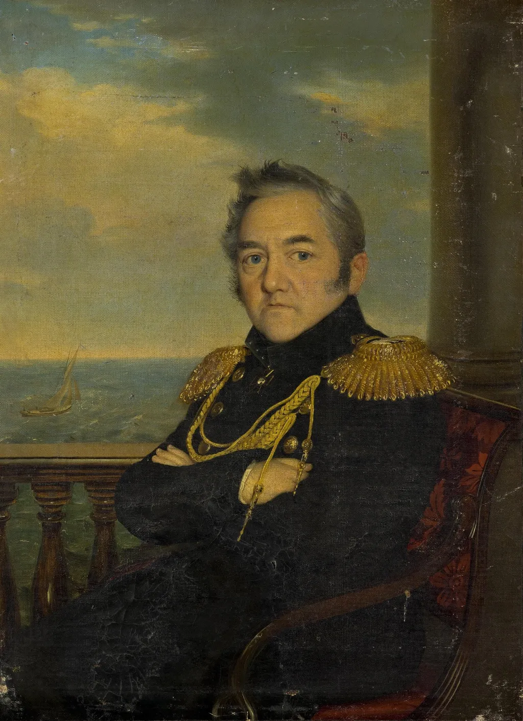 Portrait of Admiral Mikhail Lazarev, by Robert Schwede, oil, 1844