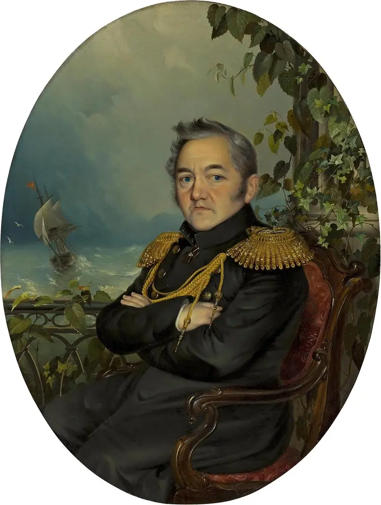 Portrait of Admiral Mikhail Lazarev, by Robert Schwede