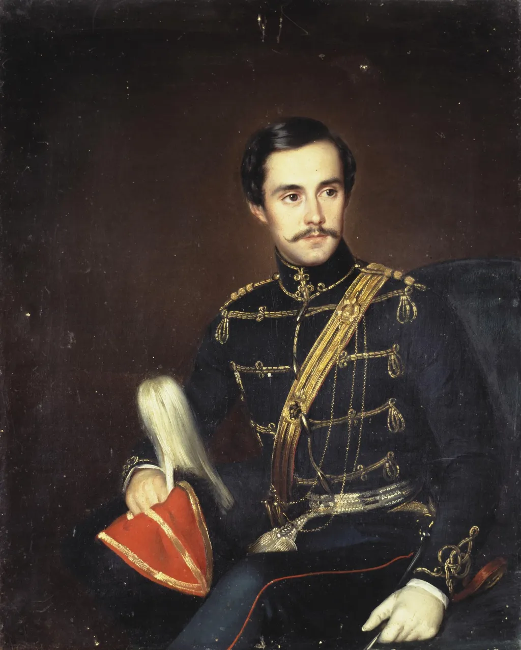 Portrait of Nikolai Monsey, by Robert Schwede, oil, 1848