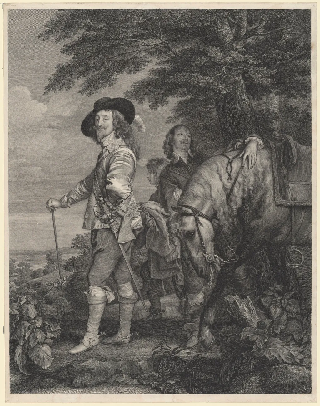 Charles I of England and the Duke of Hamilton, by Robert, Sir Strange, ink, 1782