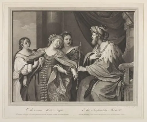 Esther a suppliant before Ahasuerus, by Robert, Sir Strange