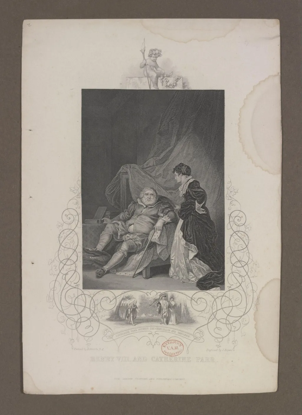 Catherine Parr outwits the Chancellor and Gardiner, by Robert Smirke