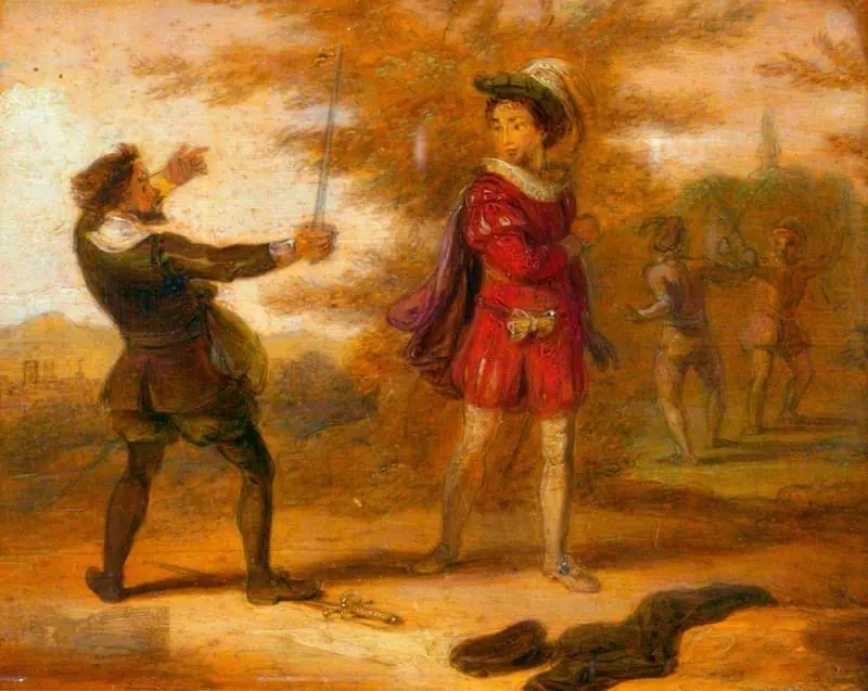 Illustration from Francis Beaumont and John Fletcher's 'The Humorous Lieutenant' (Act III, Scene 3), by Robert Smirke