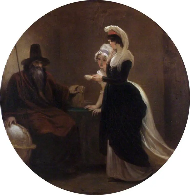Melinda and Lucy Consult Kite (from George Farquhar's 'The Recruiting Officer', Act IV, Scene 2), by Robert Smirke