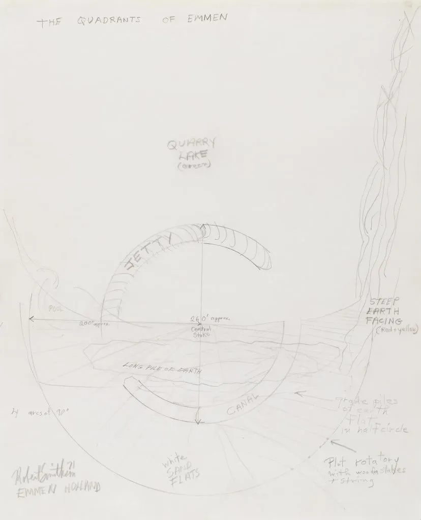 Untitled, by Robert Smithson, graphite, 1971