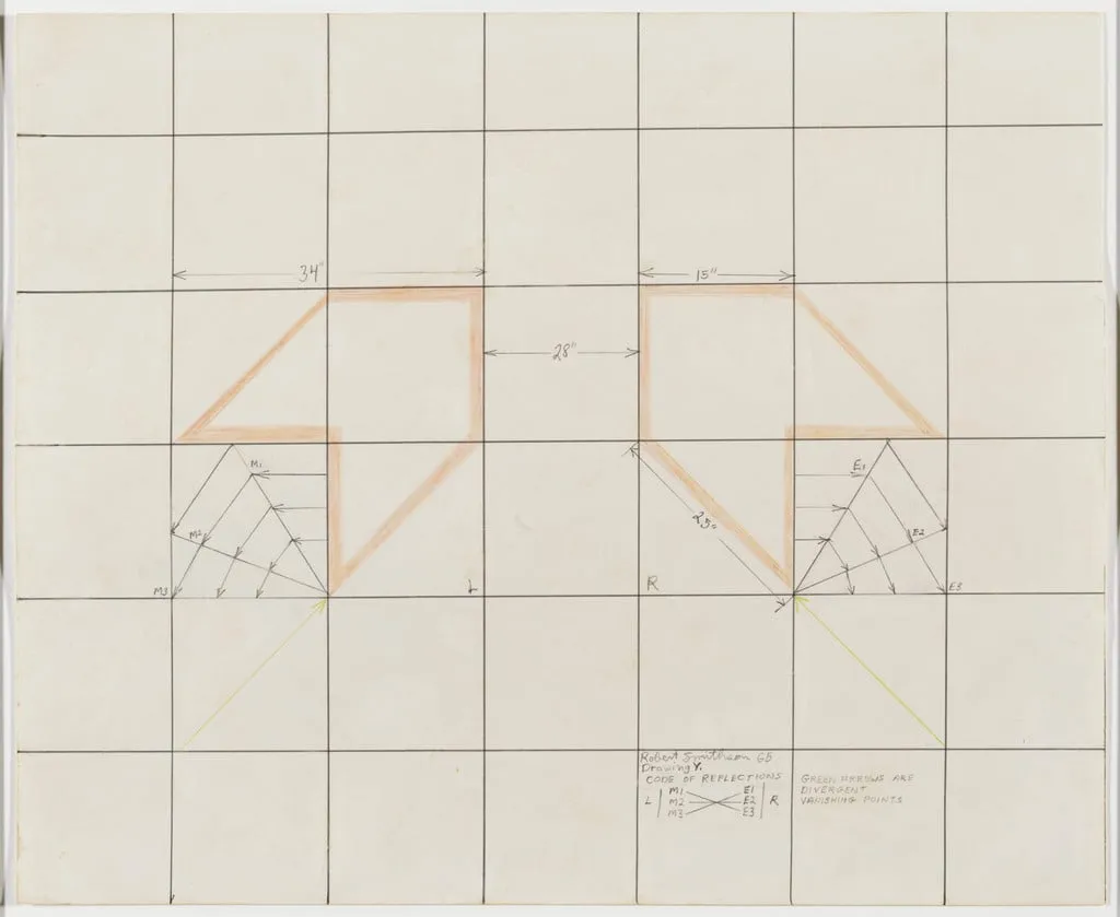 Untitled, by Robert Smithson, graphite, 1965