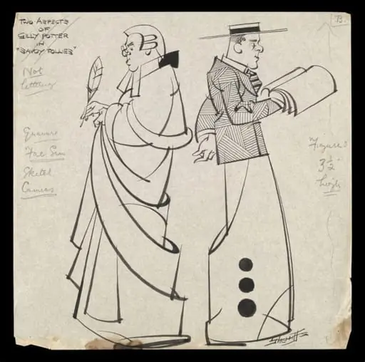 Two Aspects of Gilly Potter in Savoy Follies, by Robert Stewart Sherriffs