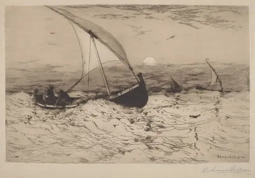 Neapolitan Fishing Boats Returning Home, by Robert Swain Gifford