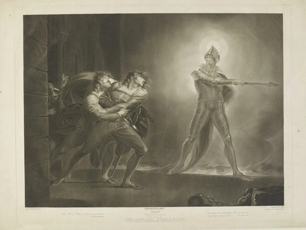 Scene from Hamlet, Act I., Scene IV., by Robert Thew, 1786