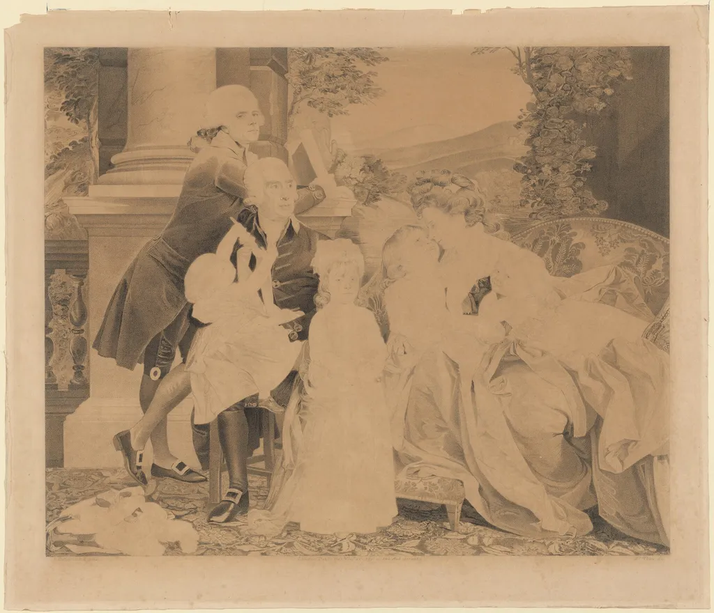 The Copley Family, by Robert Thew, ink, 1789