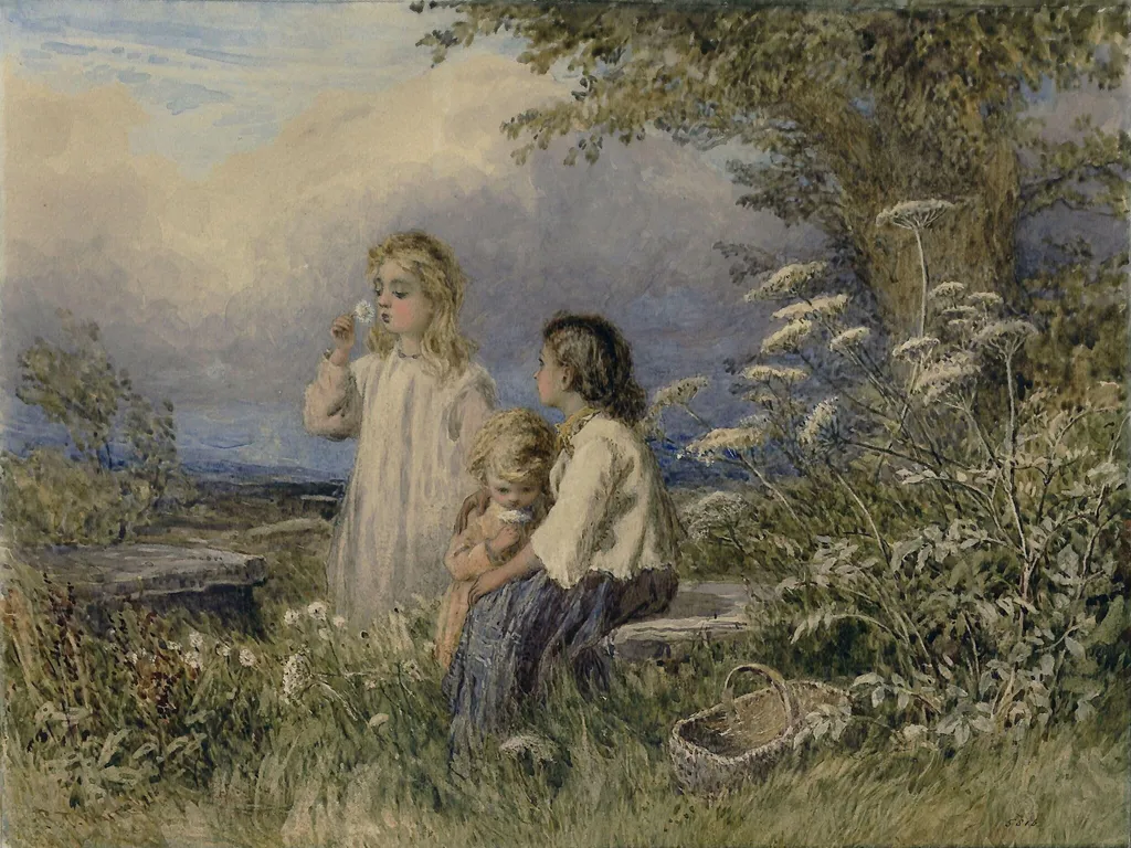 What's O'clock?, by Robert Thorne Waite, watercolor, 1864