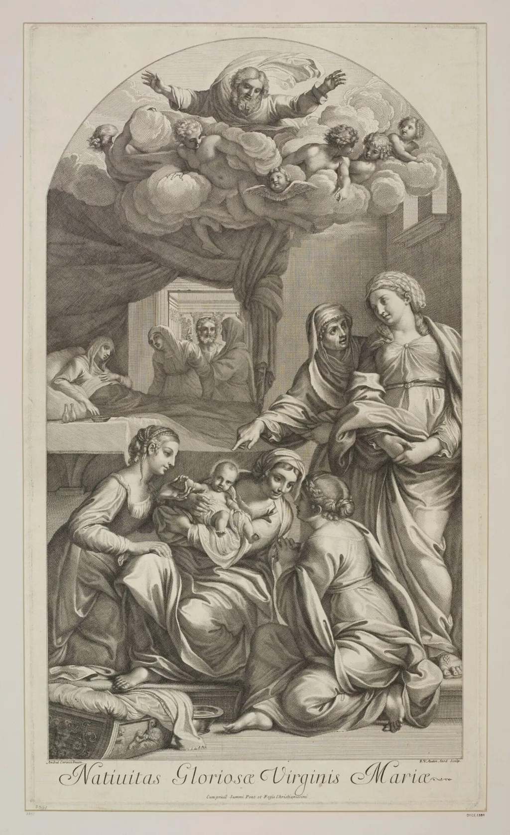 Birth of the Virgin, by Robert van Audenaerde, 1750