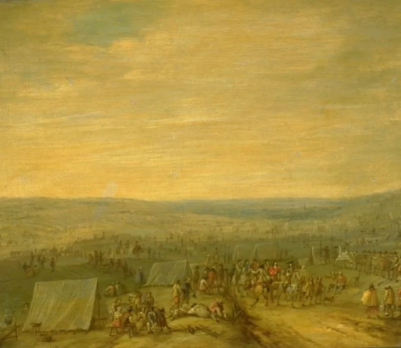 The Encampment, by Robert van den Hoecke, paint, 1659