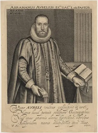 Abraham Aurelius, Minister of the French Church in London, by Robert van Voerst