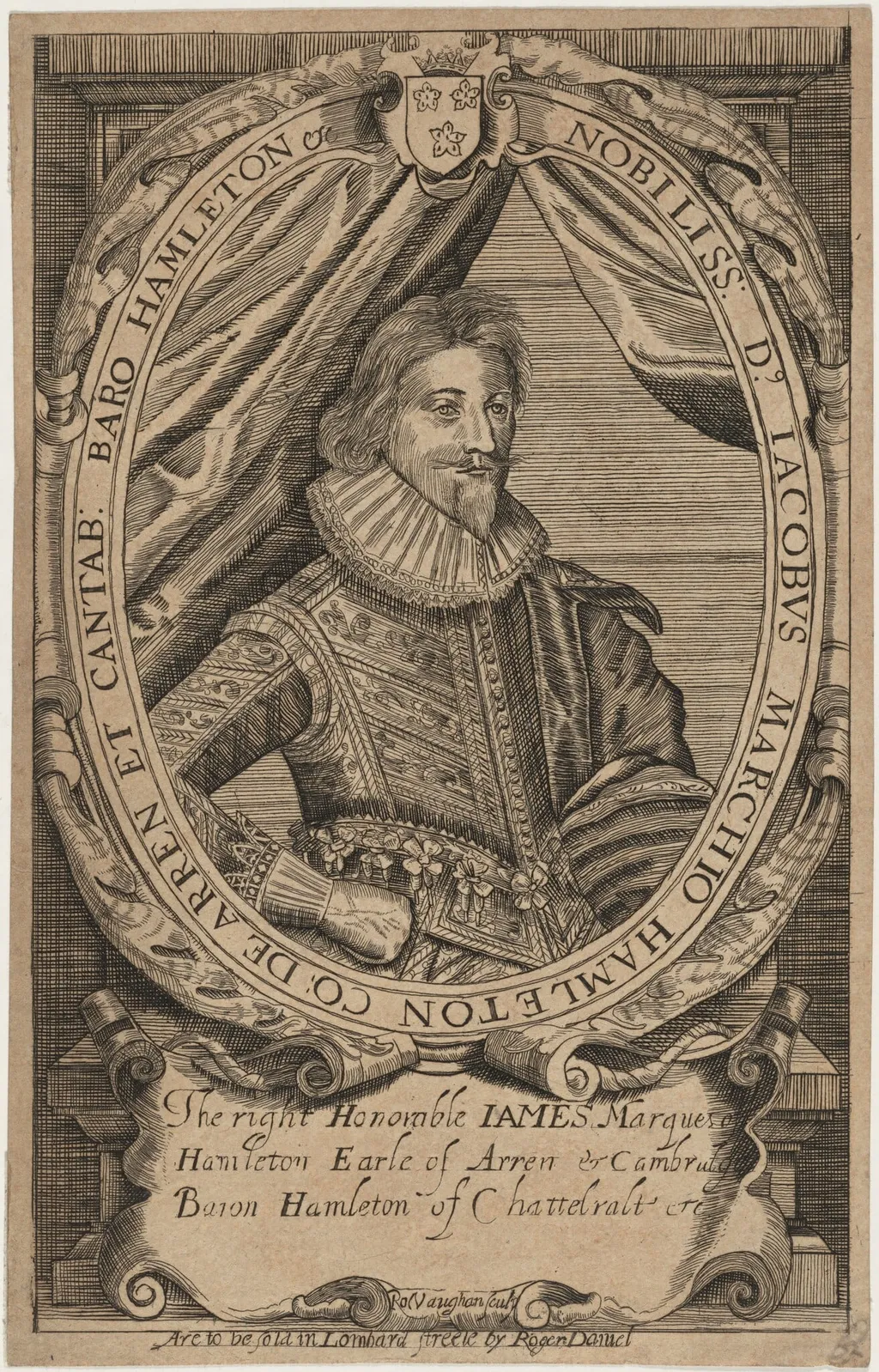 James, Second Marquis of Hamilton, by Robert Vaughan, ink, 1640