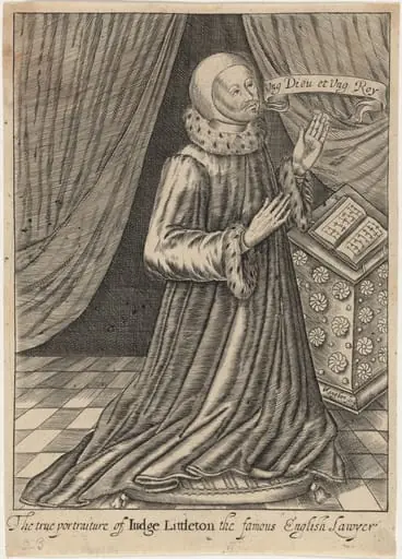 Sir Thomas Lyttleton, Lawyer, by Robert Vaughan