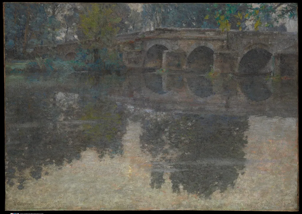 The Bridge at Grez, by Robert Vonnoh, oil, 1907