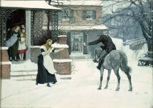 Greeting the Postman, by Robert Walker Macbeth