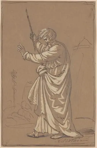 Aaron Converting His Staff into a Serpent, by Robert Walter Weir