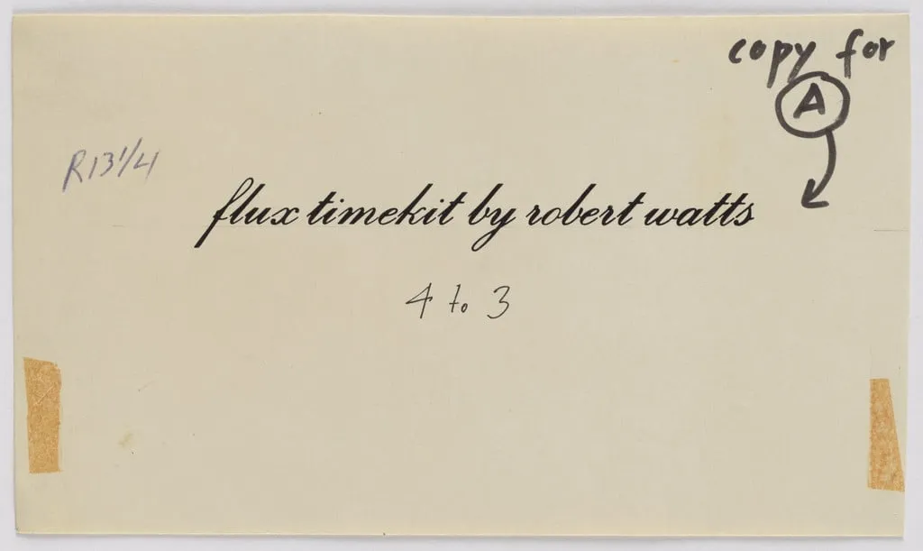 Untitled, by Robert Watts George Maciunas, graphite, 1966