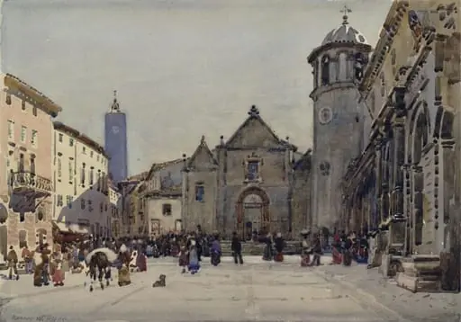 Piazza del Popolo, Orvieto, by Robert Weir Allan