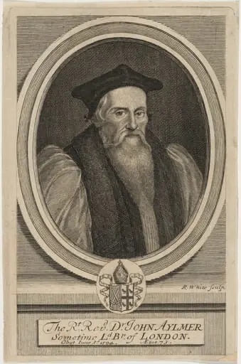 John Aylmer, D.D., Bishop of London, Preceptor to Lady Jane Grey, by Robert White