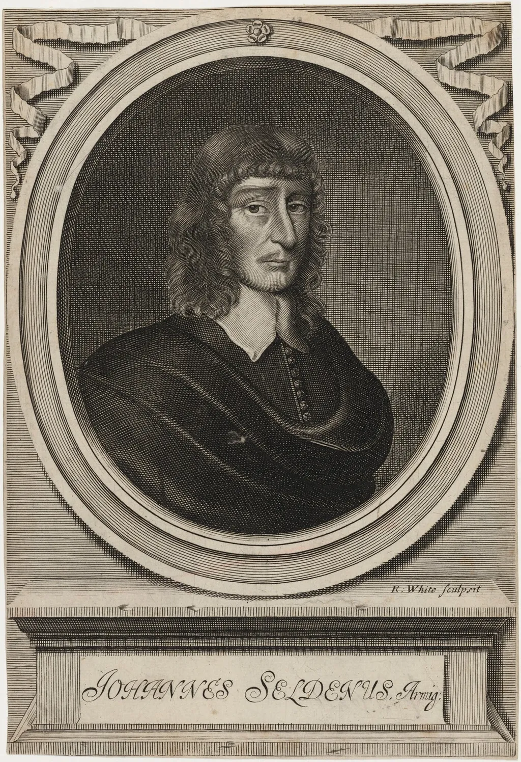 John Selden, Jurist and Antiquary, by Robert White, ink, 1683