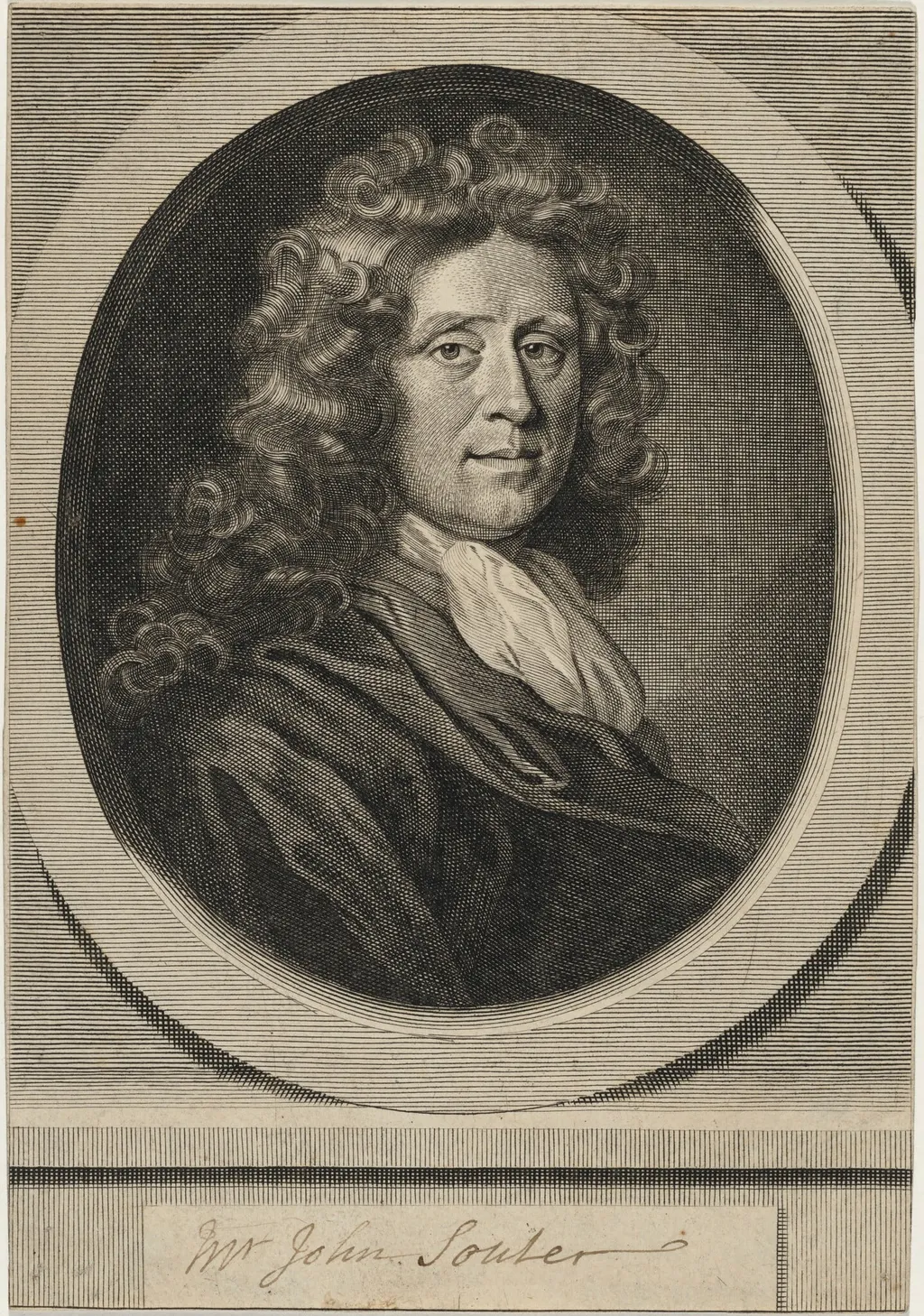 John Souter, Merchant at Exeter, by Robert White, ink, 1674
