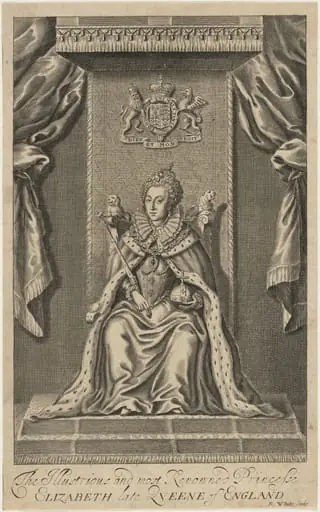 Queen Elizabeth Enthroned, by Robert White