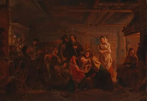 Kohtaus Hirvenhiihtäjistä, by Robert Wilhelm Ekman