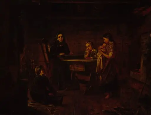 Kreeta Haapasalo soittaa kannelta, by Robert Wilhelm Ekman
