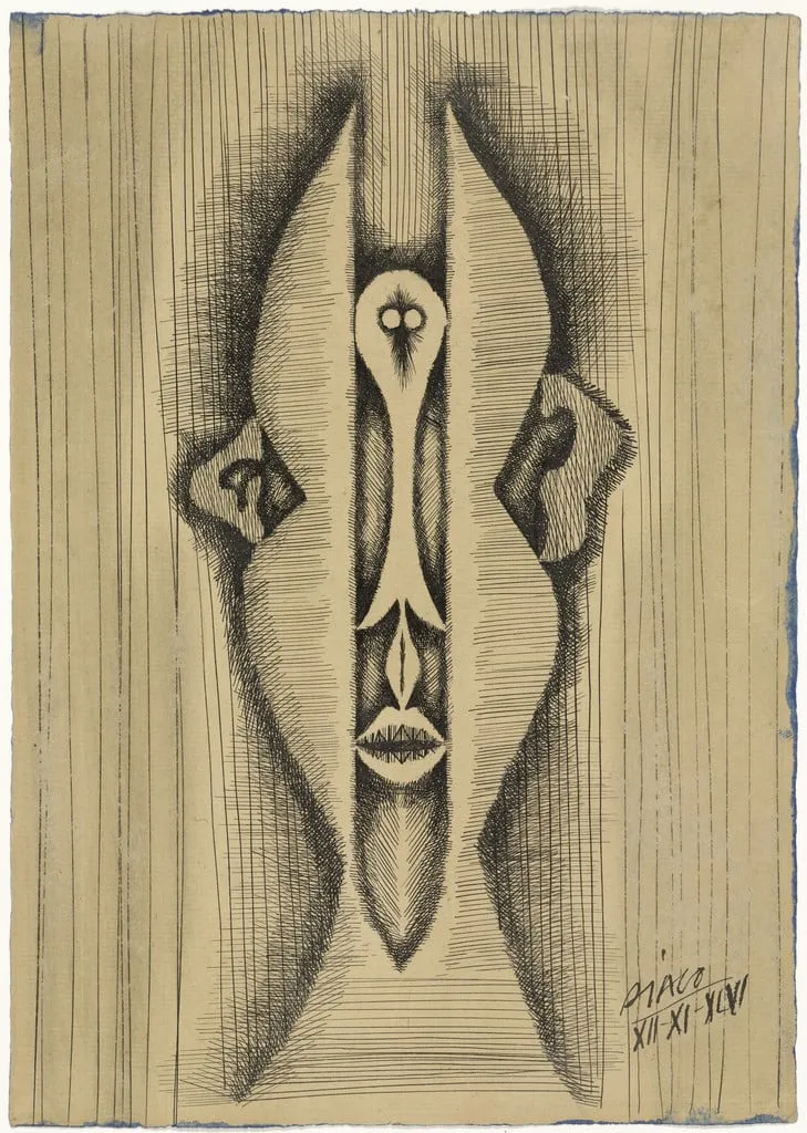Untitled, by Roberto Diago, ink, 1946