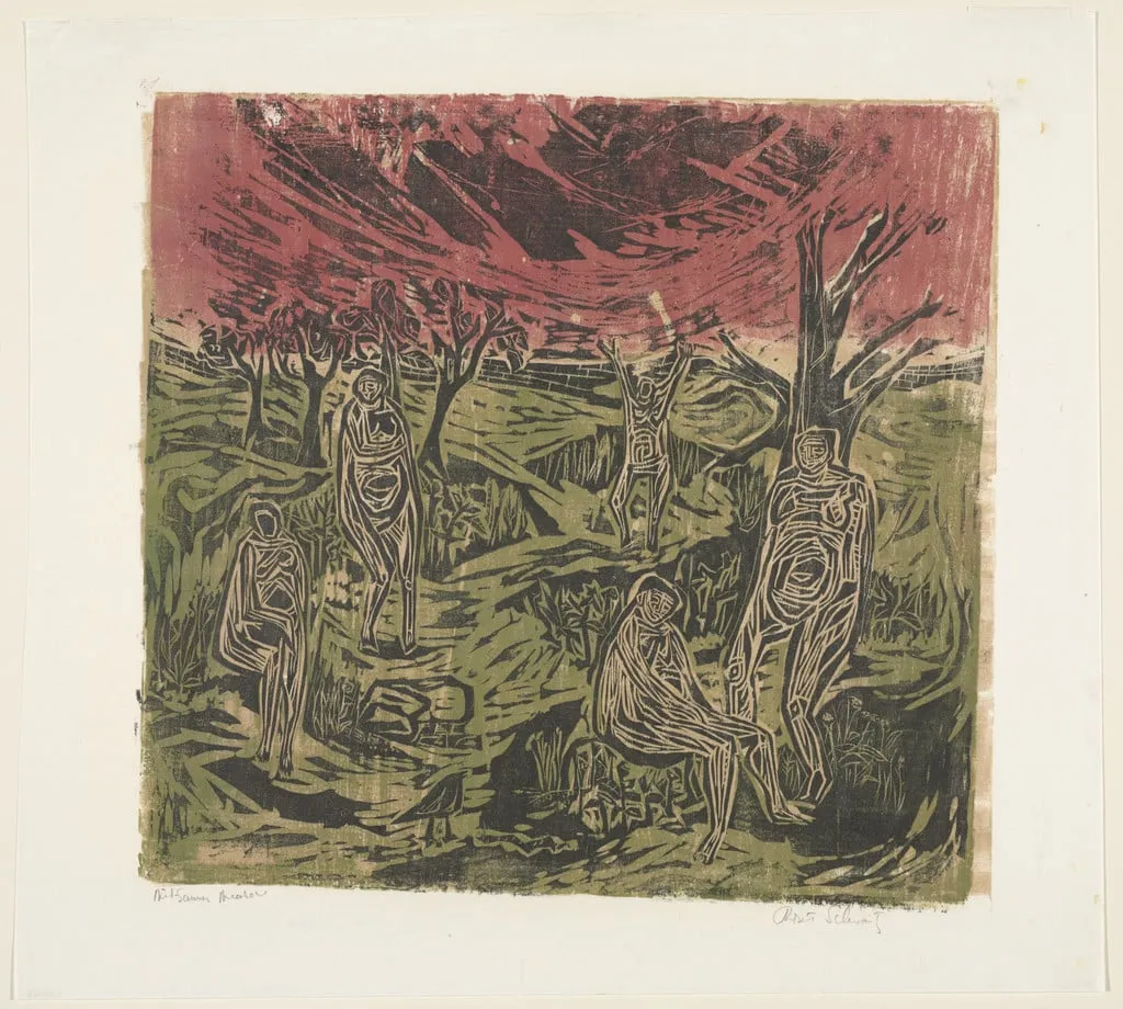 Untitled, by Robin Schwartz, ink, 1958