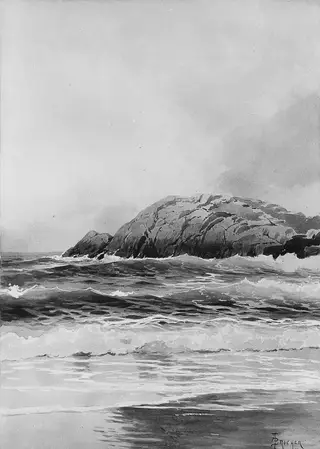Rocks and Sea, by Alfred Thompson Bricher