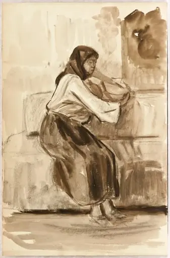 Femeie în interior, by Rodica Maniu